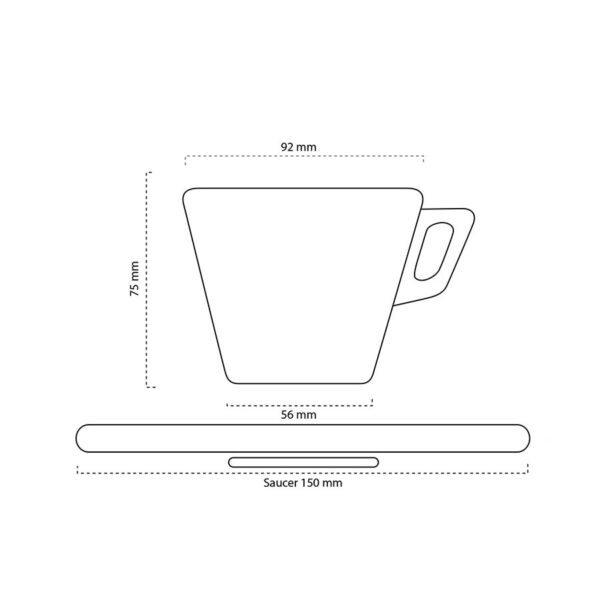 Tazza cappuccino in porcellana Mod. Bahamas - immagine 2