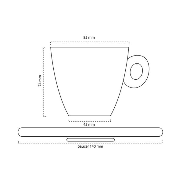 Tazza cappuccino in porcellana Mod. Brasile - immagine 2