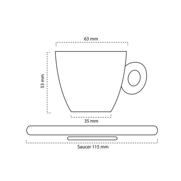 Tazzina Caffè in porcellana Mod. Brasile - immagine 2