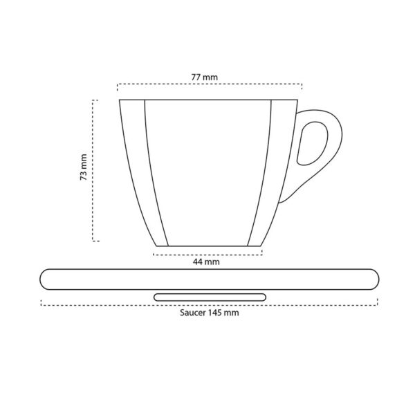 Tazza cappuccino in porcellana Mod. Cile - immagine 2