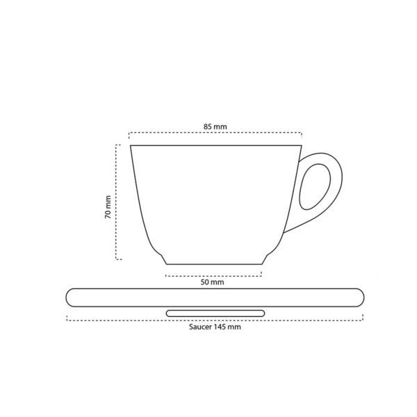 Tazza cappuccino in porcellana Mod. Columbia - immagine 2