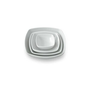 Coppette Quadrate in porcellana 4 pz