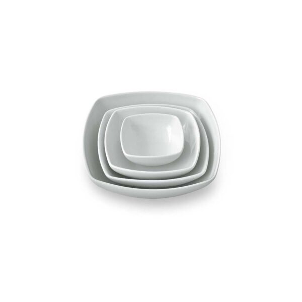 Coppette Quadrate in porcellana 4 pz