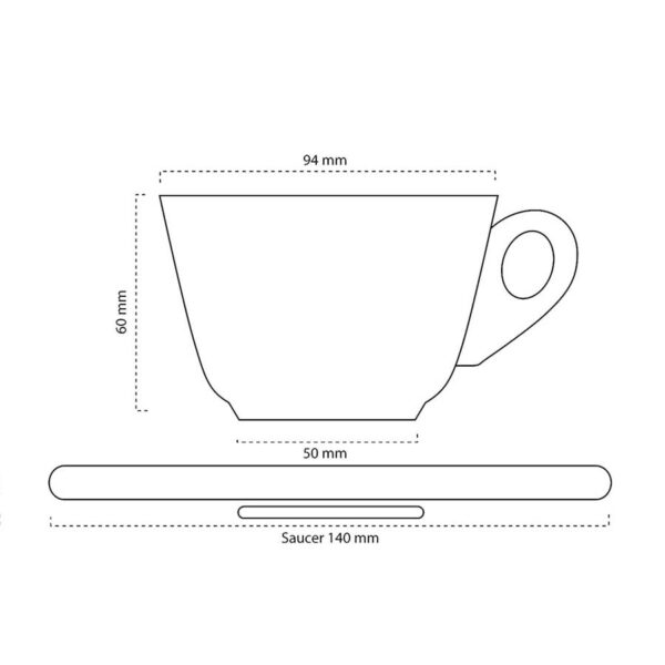 Tazza cappuccino in porcellana Mod. Costarica - immagine 2