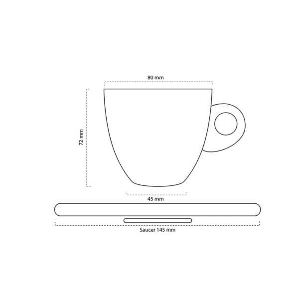 Tazza cappuccino in porcellana Mod. Ecuador - immagine 2