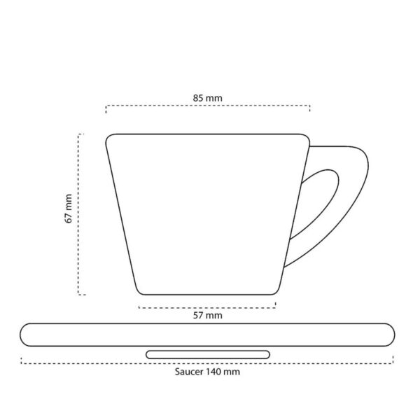 Tazza cappuccino in porcellana Mod. Guatemala - immagine 2