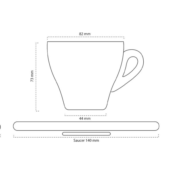 Tazza cappuccino in porcellana Mod. Jamaica - immagine 2