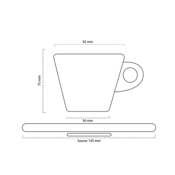 Tazza cappuccino in porcellana Mod. Perù - immagine 2