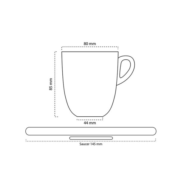 Tazza cappuccino in porcellana Mod. Uruguay - immagine 2
