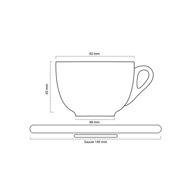Tazza cappuccino in porcellana Mod. Venezuela - immagine 2