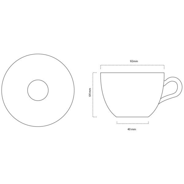 Tazza cappuccino in vetro Mod. Paraguay - immagine 2
