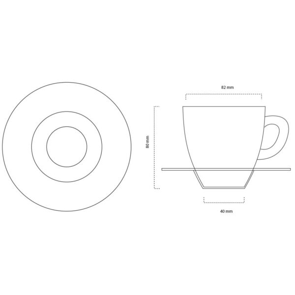 Tazza cappuccino in vetro Mod. Kava - immagine 2