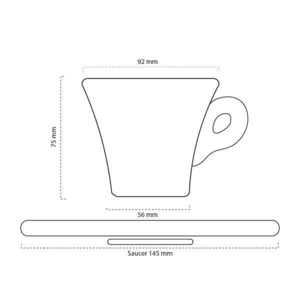 Tazza cappuccino in porcellana Mod. Panama - immagine 2