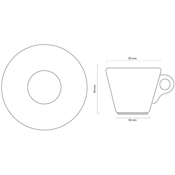 Tazza cappuccino in vetro Mod. Perù - immagine 2